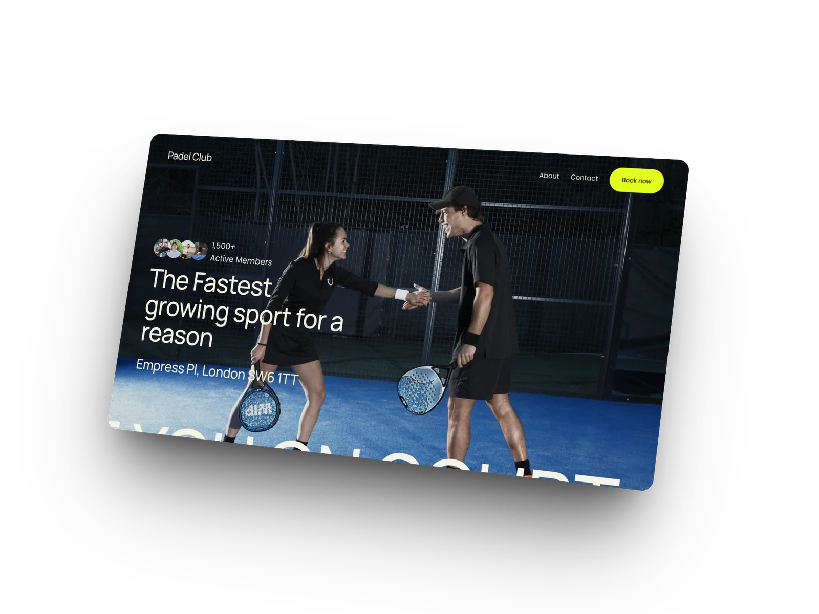 What a high-converting padel club website looks like